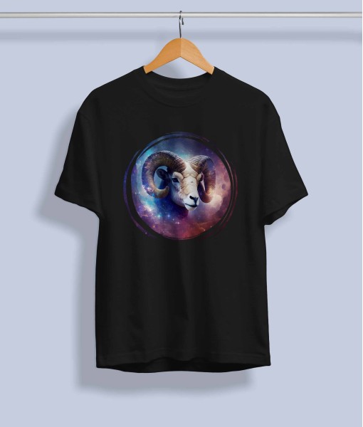 Мъжка тениска с илюстрация Зодия Овен - TShirtArtShop.com